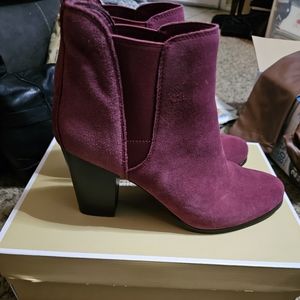 Sz 11 Wine Michael Kors Booties -Gently Worn